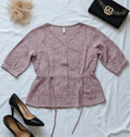 Deep Blush String belt Top (Medium)