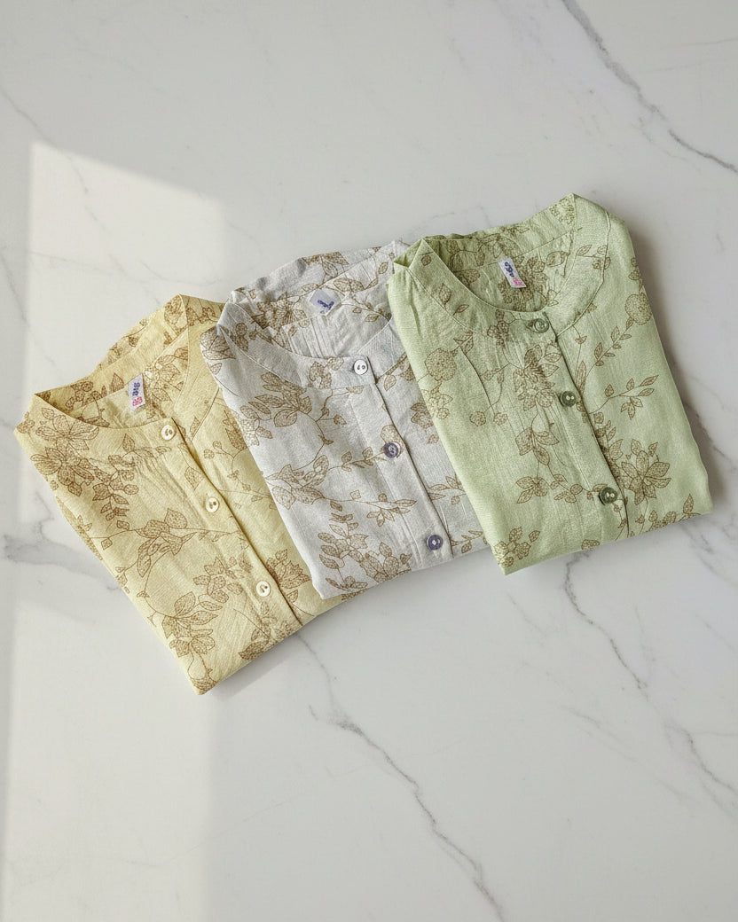 Printed White Top (Medium)