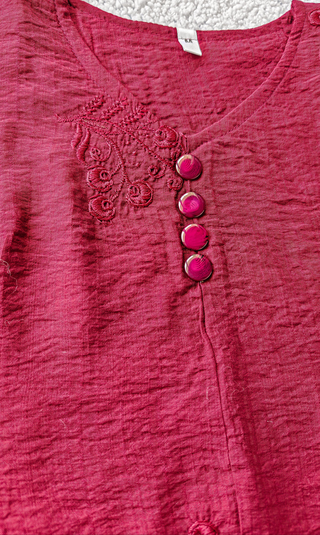 Maroon Embroidered Top (Medium)