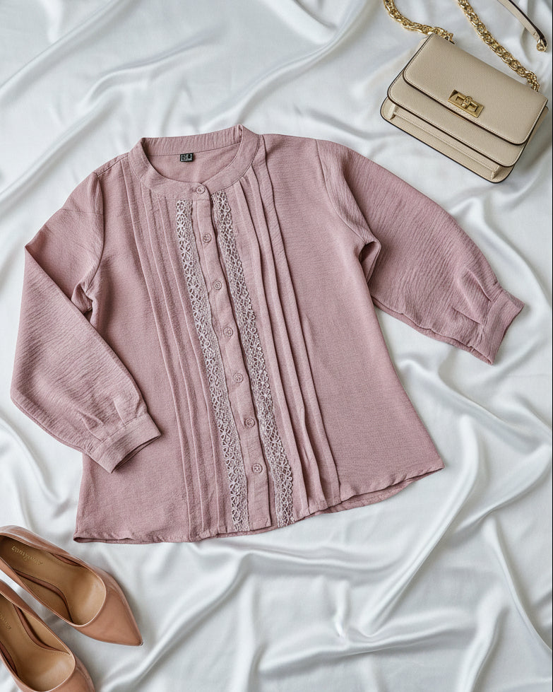 Candy Pink Sequin work Top (Large/XL)