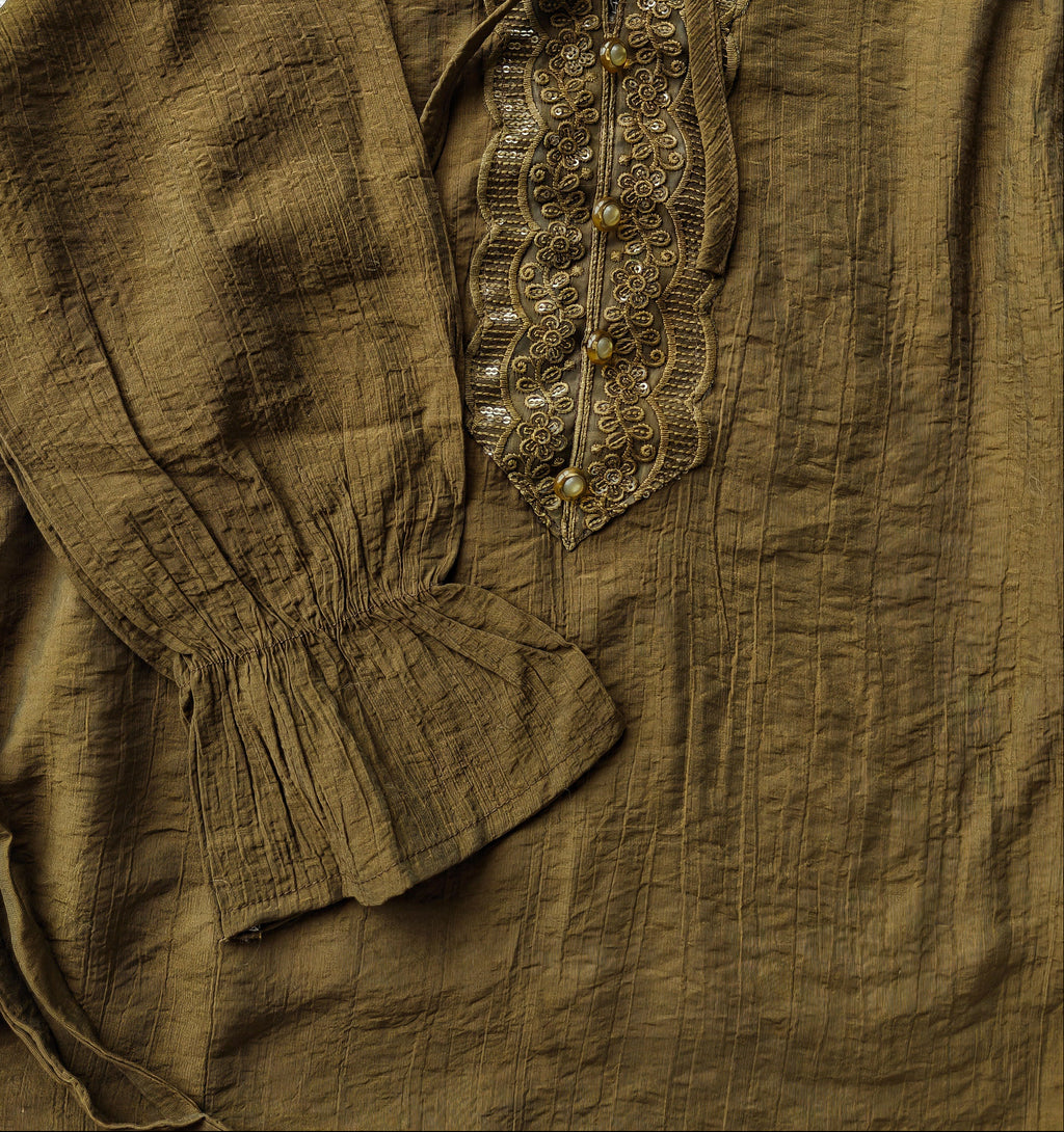 Moss Green Belted Top (Large/XL)