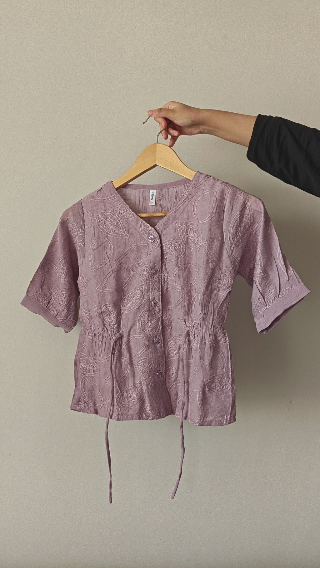 Deep Blush String belt Top (Medium)