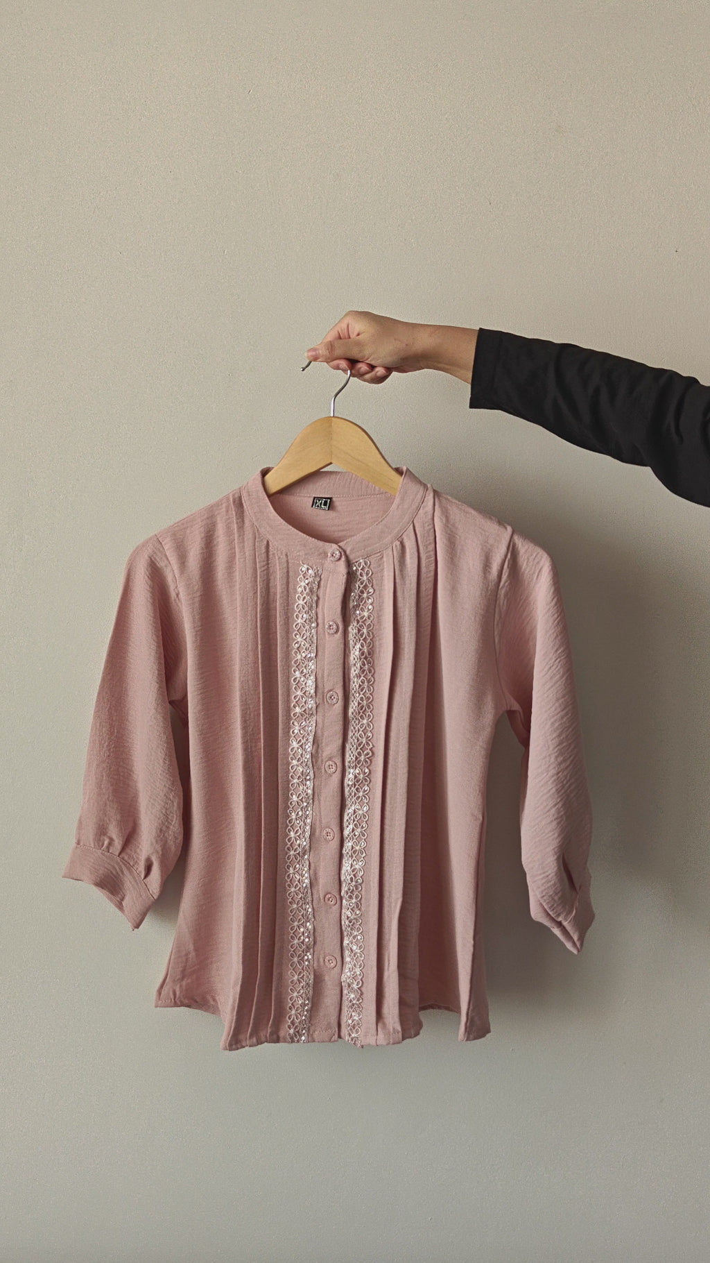 Candy Pink Sequin work Top (Large/XL)